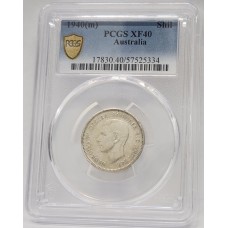 AUSTRALIA 1940 . ONE 1 SHILLING . PCGS XF40
